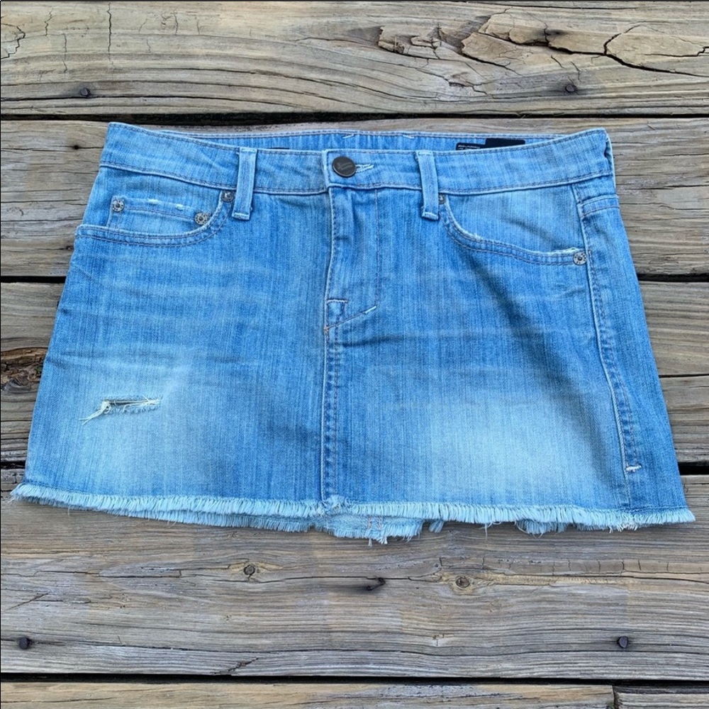 William Rast | Dixie distressed denim mini skirt
